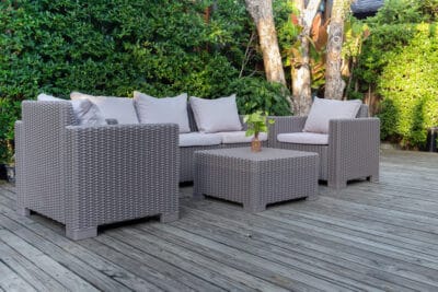 grey composite decking